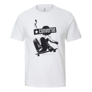 Converse Chuck Taylor All Star Skateboard Printing Short Sleeve Printing 'White' 10019085-102
