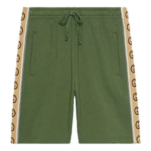Gucci Knitted Cotton Shorts For Men Green 630715-XJBUW-3806