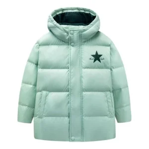 (GS) Converse Logo Printed Down Jacket Asia Sizing 'Green Black' CV2342014PS-005