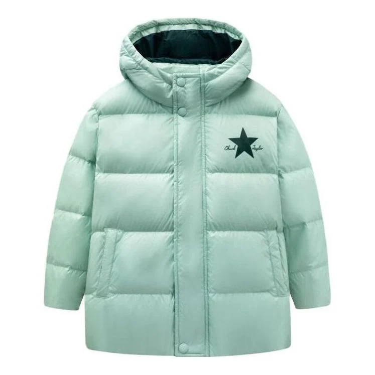 (GS) Converse Logo Printed Down Jacket Asia Sizing 'Green Black' CV2342014PS-005