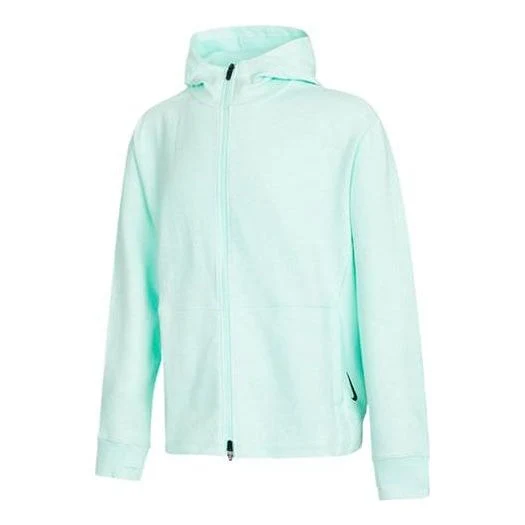 Men's Nike SS22 Solid Color Zipper Cardigan Jacket Mint Green CU6261-379