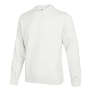 Men's Nike Logo Casual Sports Round Neck Pullover Beige BV2663-072