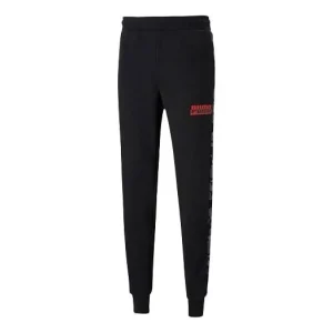 PUMA Core Camo All Over Print Pants 'Black Red' 588500-01