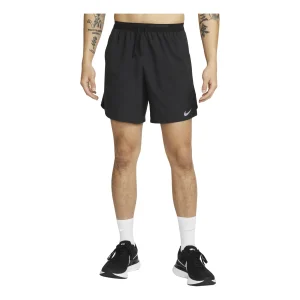 Nike Dri-FIT Solid Color Logo Printing Straight Quick Dry Breathable Sports Shorts Black DM4742-010