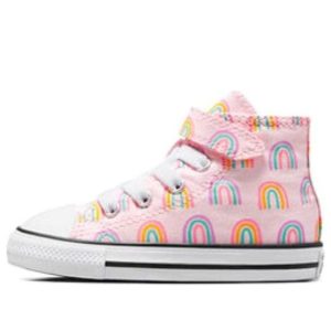 (TD) Converse Chuck Taylor All Star Easy-On Rainbows Stretch-Lace 'Pink' A04773F