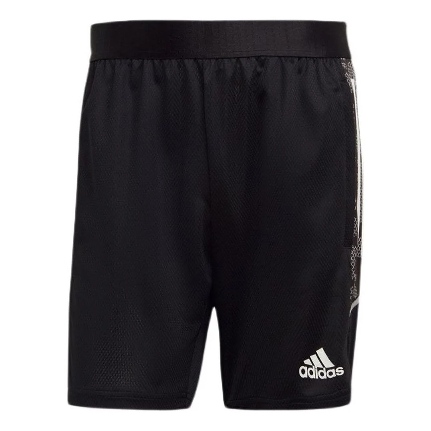 adidas Con21 Tr Sho Side Splicing Soccer/Football Training Running Sports Shorts Black GE5419