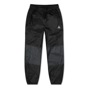 Men's Nike x ACG Contrast Color Stitching Zipper Bundle Feet Sports Pants/Trousers/Joggers Black DB1134-010