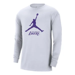Air Jordan x NBA Los Angeles Lakers Essential Long-Sleeve T-Shirt 'White' FN1268-100