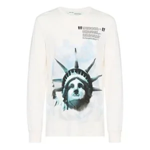 Off-White Statue of Liberty T-Shirt 'Black White Blue' OMAB001E181850150210