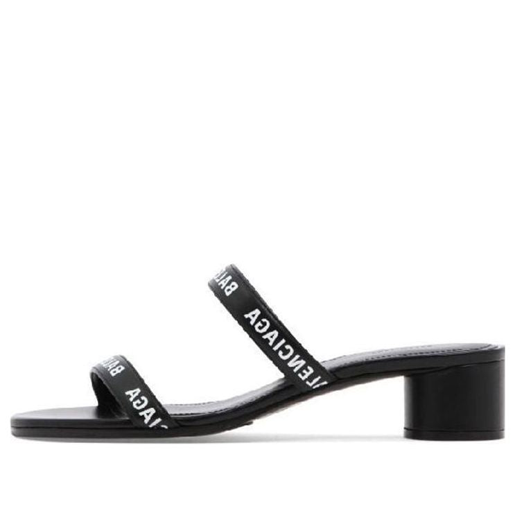 (WMNS) Balenciaga Round 40mm Sandals 'Black' 695000WCAE11090