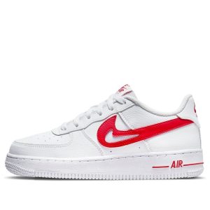 (GS) Nike Air Force 1 Low 'Cut-Out Swoosh - White University Red' DR7970-100