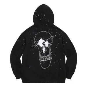 Supreme Ralph Steadman Skull Hooded Sweatshirt 'Black White' SUP-SS22-264