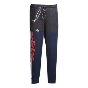 Men's adidas originals x alexander wang Crossover Contrast Color Stitching Lacing Sports Pants/Trousers/Joggers Black DT9487