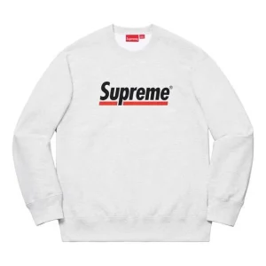 Supreme SS20 Week 2 Underline Crewneck logo Round Neck Pullover Unisex light grey SUP-SS20-351