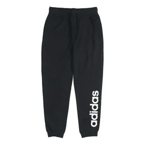 Men's adidas neo Logo Knit Long Pants/Trousers Black FP7444