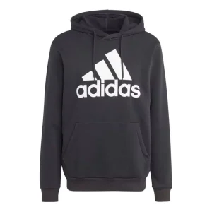 adidas Fleece Big Logo Hoodie 'Black' IB4024