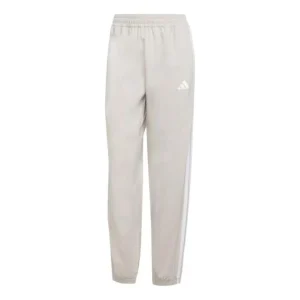 (WMNS) adidas Train Essentials 3 Stripes Woven Pants Asia Sizing 'Beige White' JD6522