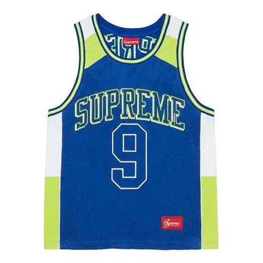 Supreme Terry Basketball Jersey 'Blue Green' SUP-SS21-786