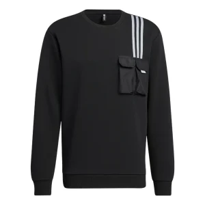 Men's adidas neo Classic Chest Sports Long Sleeves Black HM2019