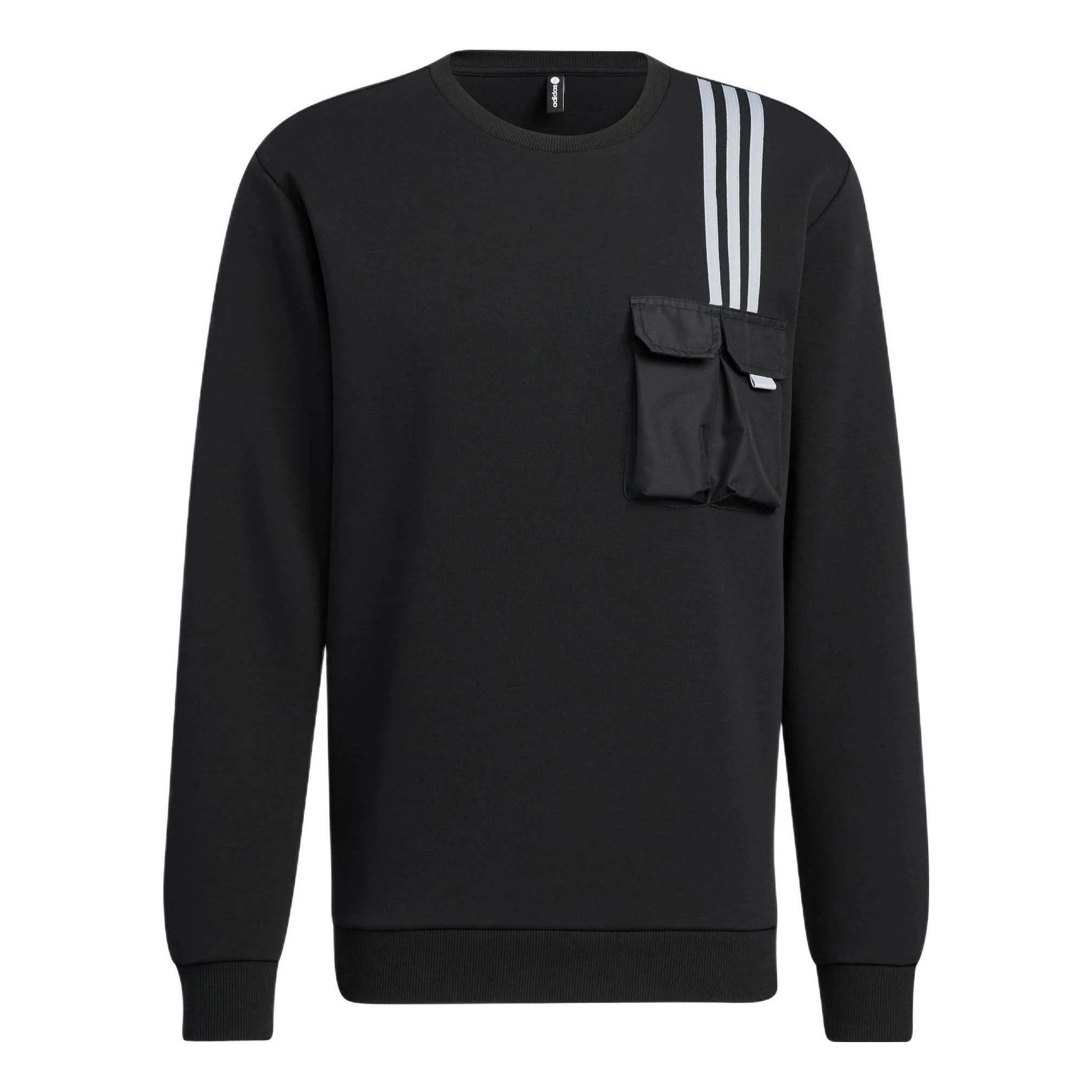 Men's adidas neo Classic Chest Sports Long Sleeves Black HM2019