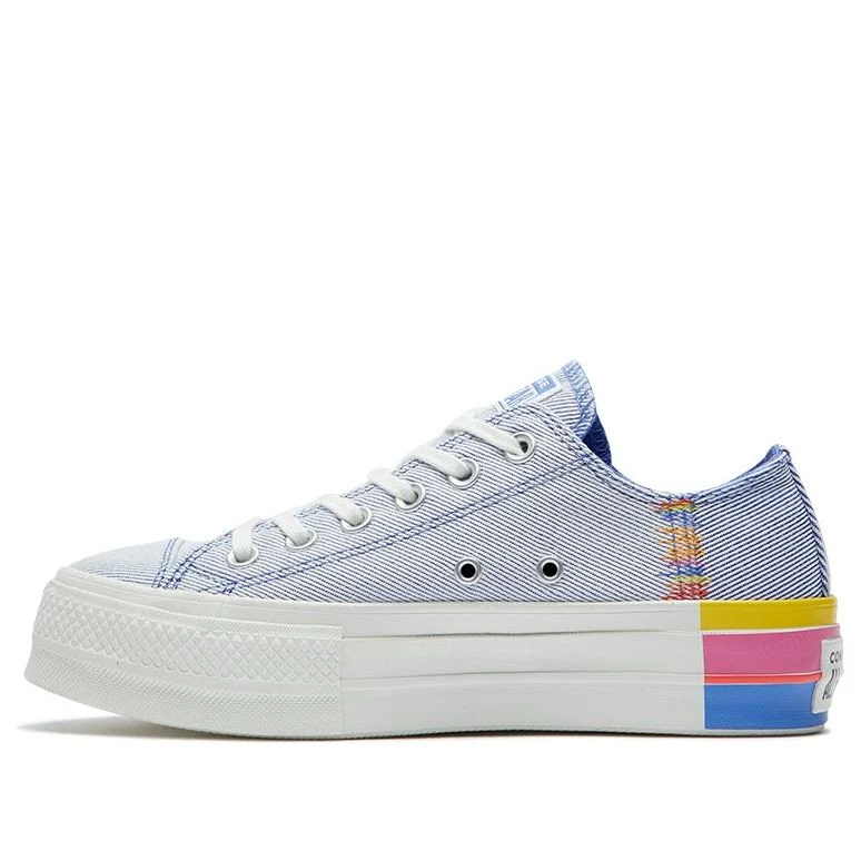 (WMNS) Converse Chuck Taylor All Star Lift Low 'Ranbow - Ozone Blue' 564993C