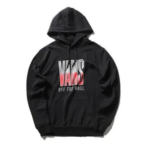 Vans Alphabet Pattern Pullover Couple Style Black VN0A48B9BLK