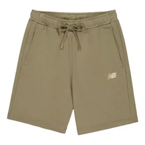New Balance NB Logo Cotton Short Asia Sizing 'Covert Green' AMS41365-CGN