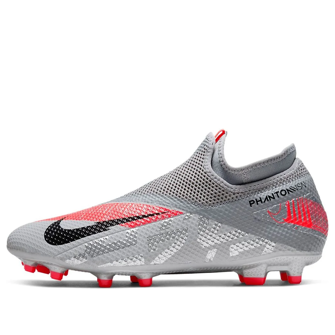 Nike Phantom Vision 2 Academy DF MG 'Metallic Grey Crimson' CD4156-906