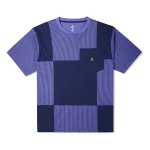Converse Color Blocked Jersey Pocket T-Shirt Asia Sizing 'Purple' 10023255-A01