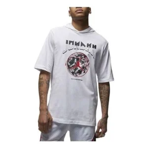 Air Jordan Sport Hooded T-Shirt 'White Black' FB7427-100