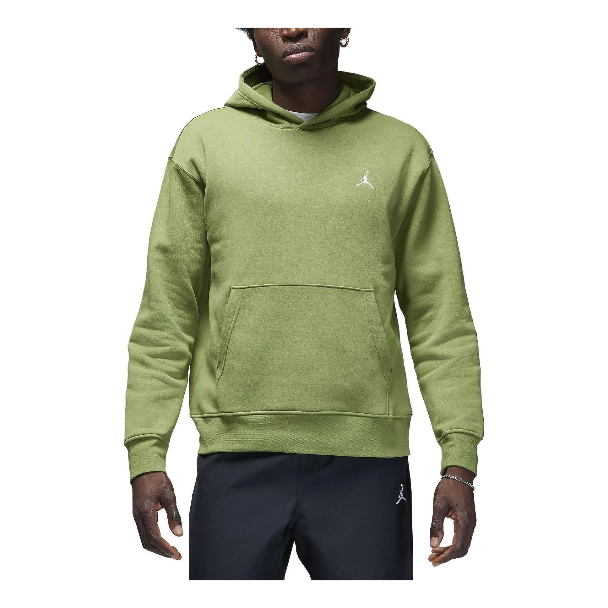 Air Jordan Brooklyn Fleece Printed Pullover Hoodie 'Light Olive Green' FJ7774-340