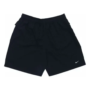 Nike Logo Micro Mark Breathable Solid Color Shorts Couple Style Black DM4402-010