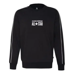 Converse Chuck Taylor All Star Track Crew Fleece Sweatshirt Asia Sizing 'Black' 10018257-A01