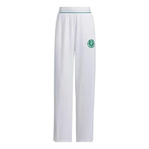 (WMNS) adidas Verbiage Doubleknit Pants Asia Sizing 'White Green' JE3615