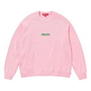 Supreme Old English Sweater 'Pink' SUP-SS24-124