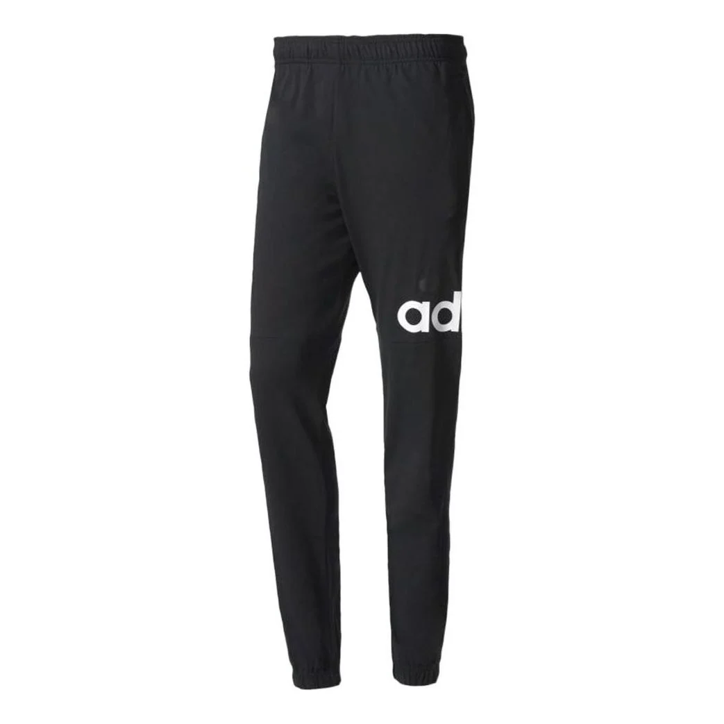 Men's adidas Alphabet Large Logo Knit Casual Pants/Trousers Black B47217