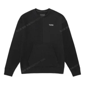 Vans Embroidered Logo Splicing Pullover Unisex Black VN0A5H9QBLK