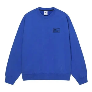 Nike x Stussy Acid Wash Crew Fleece 'Blue' DR4426-480