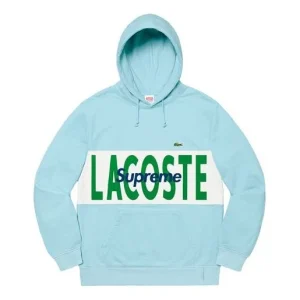 Supreme FW19 Week 5 x LACOSTE Logo Panel Hooded Sweatshirt Logo SUP-FW19-514