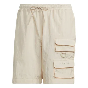 adidas originals Solid Color Casual Sports Shorts Yellow White HK2741