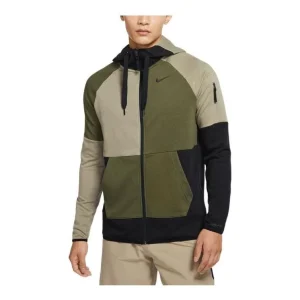 Nike DRI-FIT color block hooded jacket 'Olive' DQ4788-326