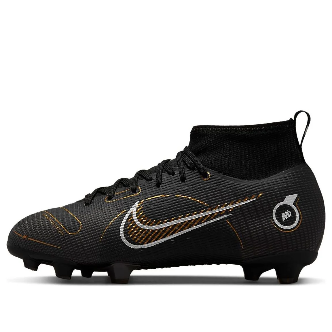(GS) Nike Jr. Mercurial Superfly 8 Pro FG 'Black Gold' DJ2843-007