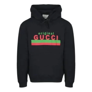 Gucci Logo Graphic Hoodie 'Black' 626989-XJCOR-1082