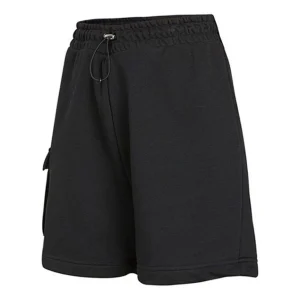 (WMNS) Nike Swsh Short Athleisure Casual Sports Breathable Drawstring Shorts Black DA3488-010
