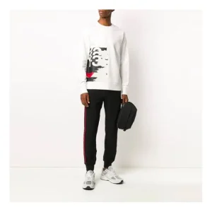 Men's Y-3 Logo Printing Long Sleeves Pullover White GK4386