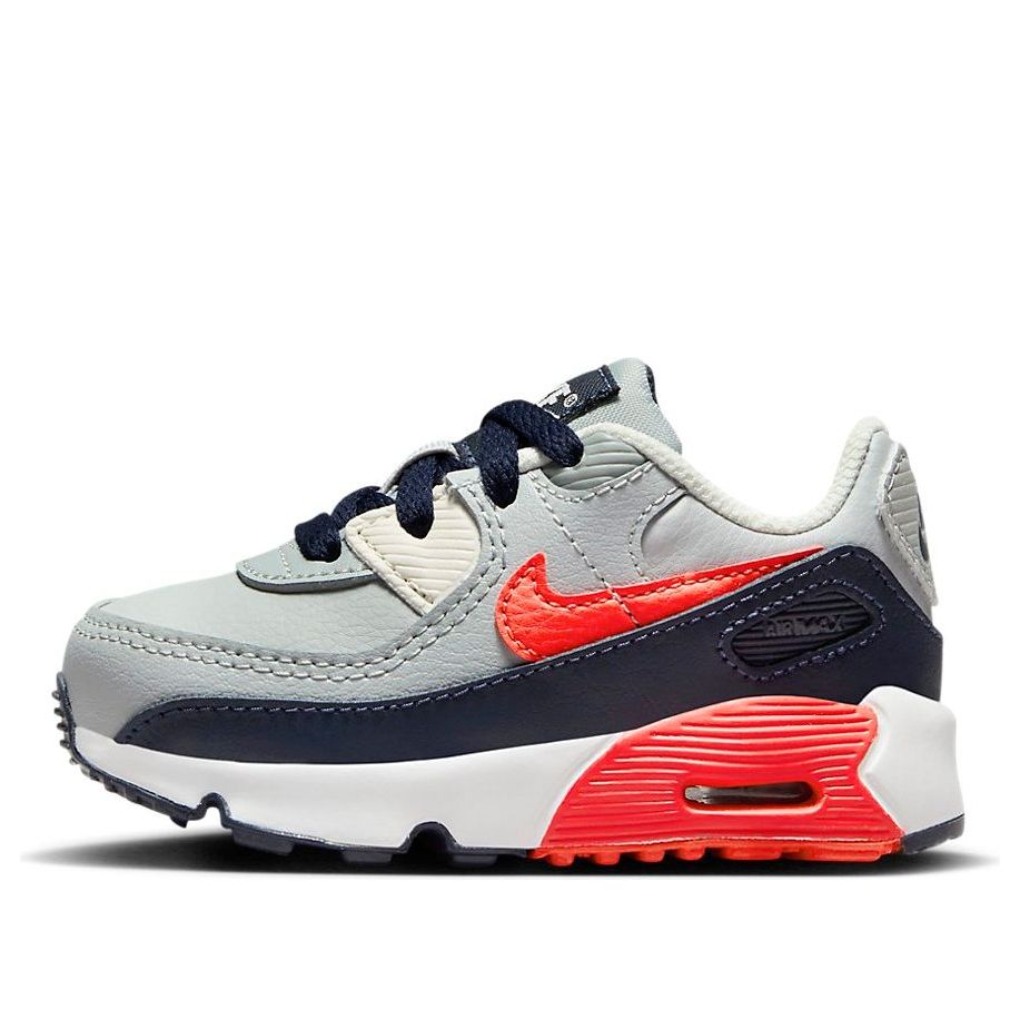(TD) Nike Air Max 90 LTR 'Light Smoke Grey Bright Crimson' CD6868-021