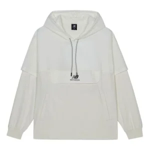 New Balance Men's New Balance Casual Sports Breathable hooded Long Sleeves White AMT13377-IV