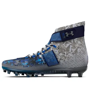Under Armour Highlight MC LE USA Football Cleats 'Grey Blue Red' 3026340-100