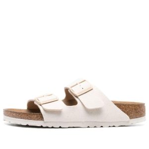 Birkenstock Arizona Vegan Textile Narrow Fit Sandals 'Eggshell' 1022679