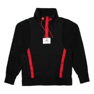 Air Jordan x Union NRG Vault AJ Flight Half Zip Jacket 'Black' AH3408-010